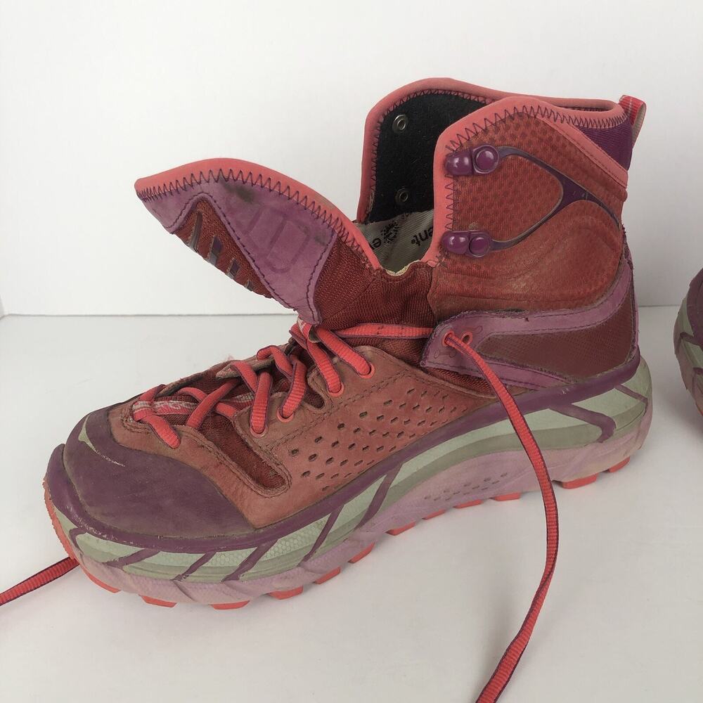 Hoka One One Women's Pink Plum Trail Running Boots - Picture 11 of 13